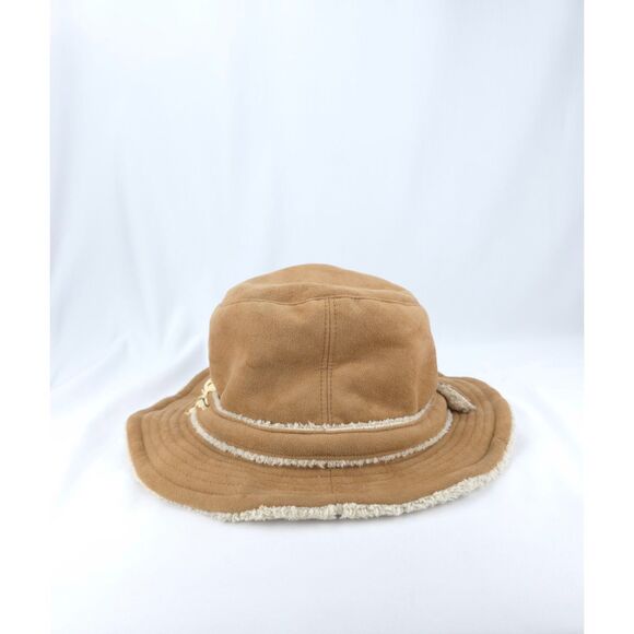 Y2K Styled Faux Suede Shred Alert Bucket Hat Wired Brim Hibiscus Flower - Picture 5 of 14